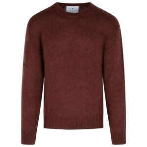 Seven Gauge Brown Alpaca Blend Sweater Men